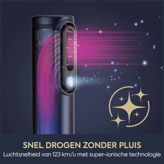 BaByliss 3-in-1 Wet to Dry Air Wand AS6550E Föhn - Drogen / Stylen / Volume - High Speed Digitale Haardroger (123km/h) - Bekend van TV