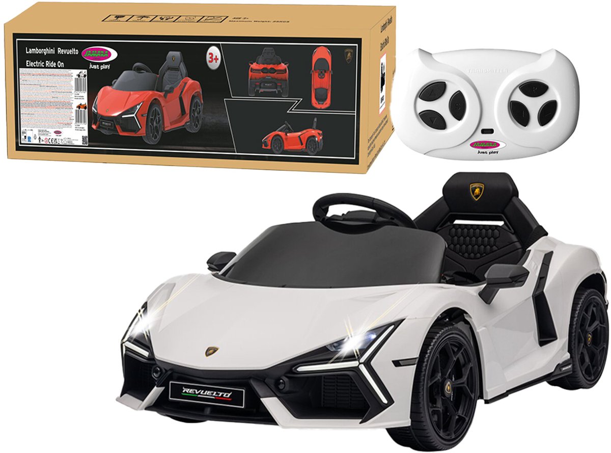 Jamara Elektrische Kinderauto Ride-on - Lamborghini Revuelto - Wit - Ouderbediening - 12,6 V Lithium Accu Accu voertuig - Jamara - Incl afstandsbediening