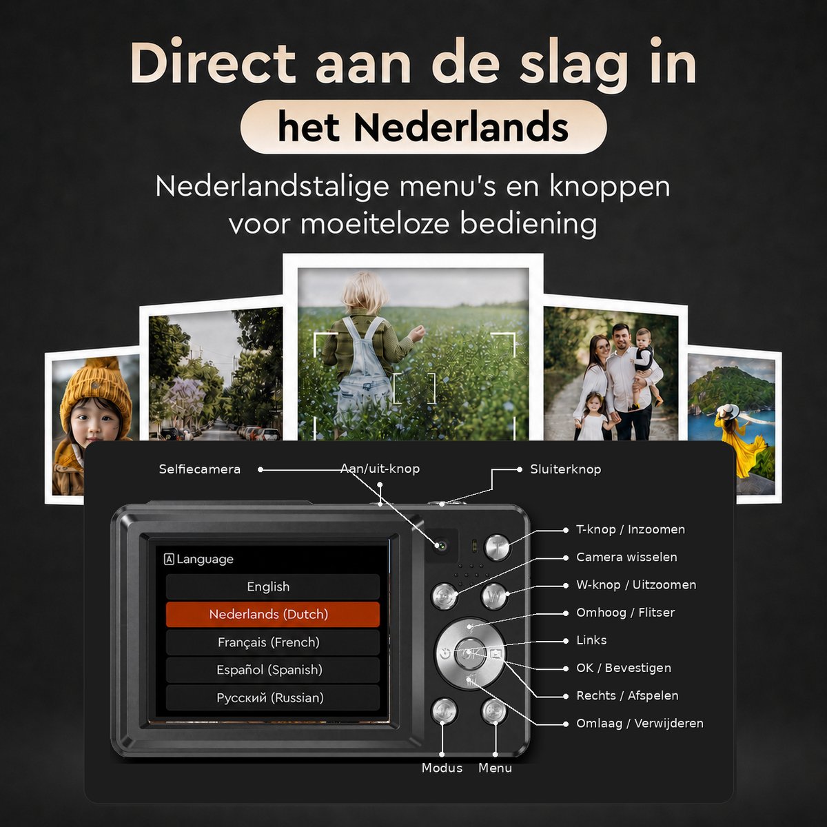 K&L KL-4K-64-B compactcamera met dubbele lens thumbnail 2