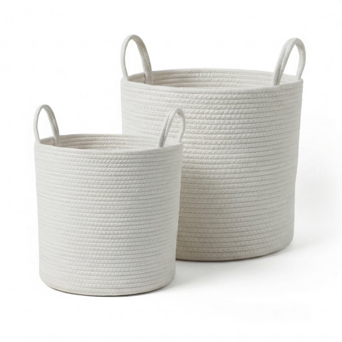 Opbergmanden – Set van 2 – Opbergmanden Beige – Speelgoedmanden – Organizers