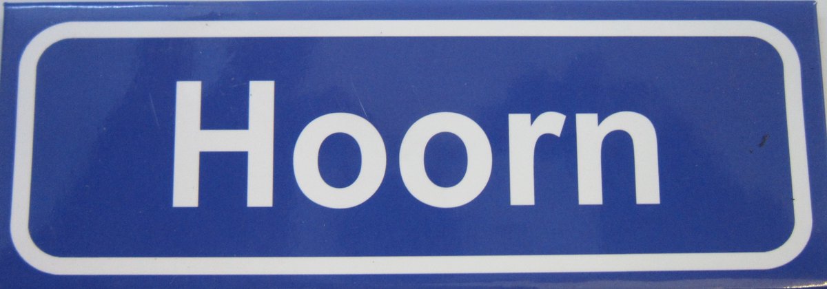 Souv© - magneet plaatsnaambord Hoorn