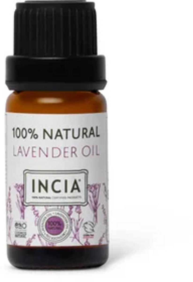 INCIA Essentiële Lavendelolie 10 ml - vegan, dierproefvrij, voor aromatherapie, ondersteuning bij slaap, kalmerend voor gevoelige huid