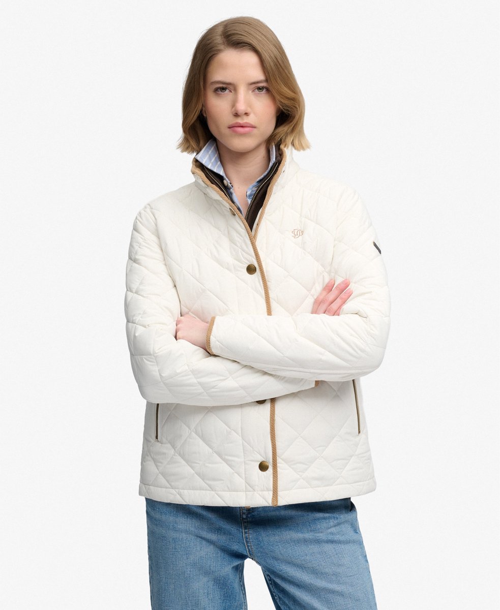 Superdry Estate Country Liner Jas Dames Gewatteerde jassen Creme
