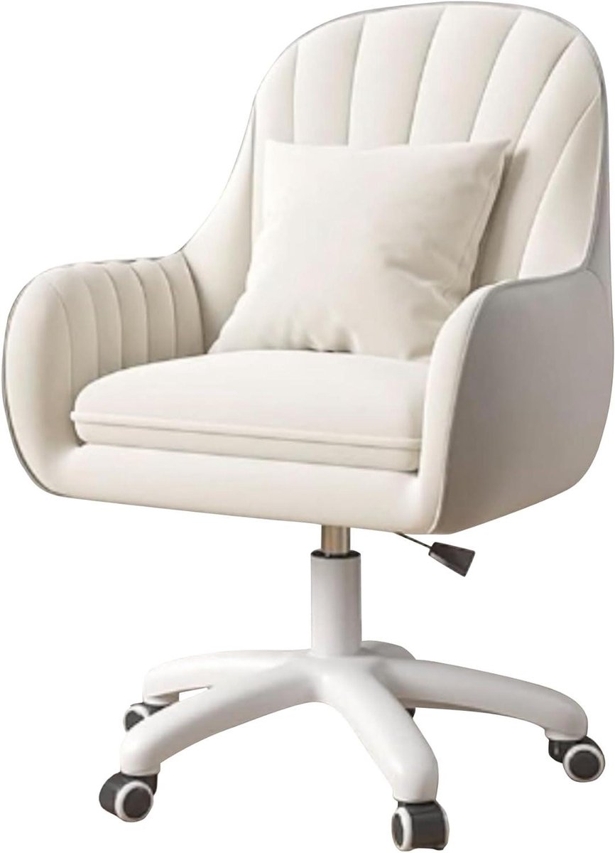 Ergonomische bureaustoel - Comfortabele draaistoel - Thuiswerken - Hoog draagvermogen - 200 kg - Beige