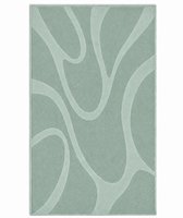 Funnies Strandlaken XXL 100x200 cm - Waves Stone Green - 500 gram/m2 Dik - Strandhanddoek Volwassenen - Sneldrogend en Zacht Katoen - Luxe Badlaken - Badhanddoek - Velours