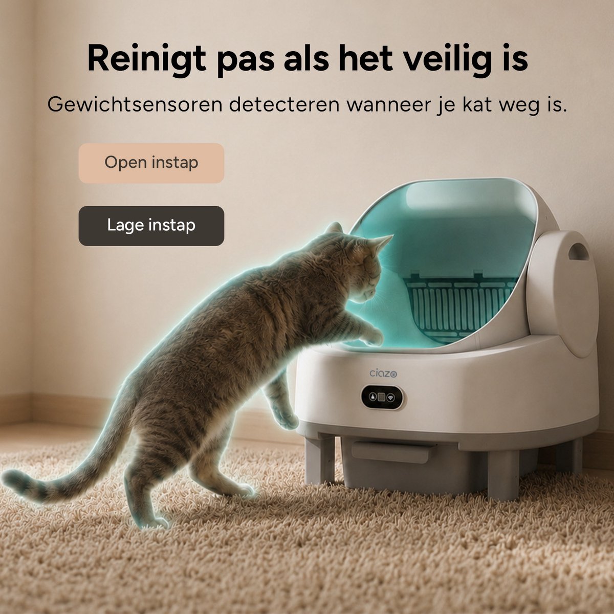 Ciazo Smart Zelfreinigende Kattenbak thumbnail 2