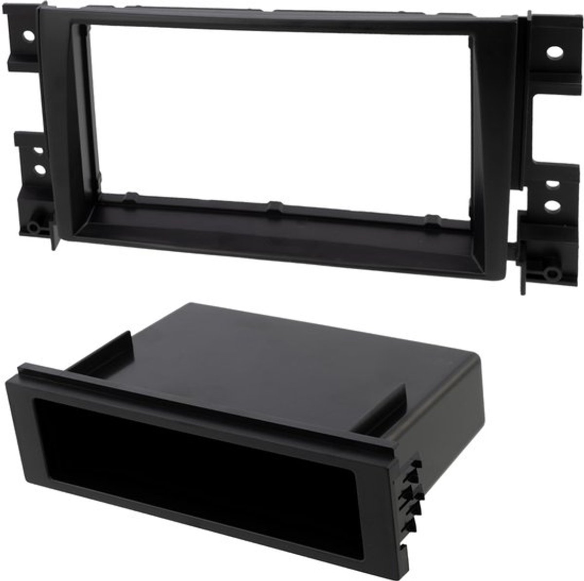 C11624 Frame/faceplate/2 ISOadapter voor autoradio kunststof compatibel met Suzuki Grand Vitara 2005+