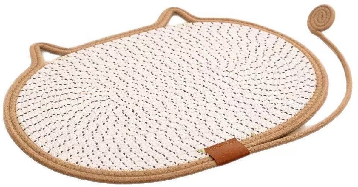kattenkrabmat - Krabpalen - Krabplank voor Katten - Krabkarton Krabmeubel - Krabmat voor Katten - Sisal - Anti-slip - voor op de vloer ter bescherming van uw interieur - 35x25cm