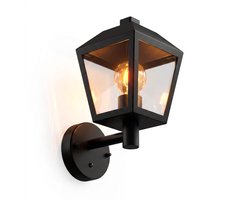 Luminize Luminize® Buitenlamp met Schemersensor - Wandlamp met Dag en Nacht Sensor - 19.8 × 15 × 29.8cm - Zwart - E27