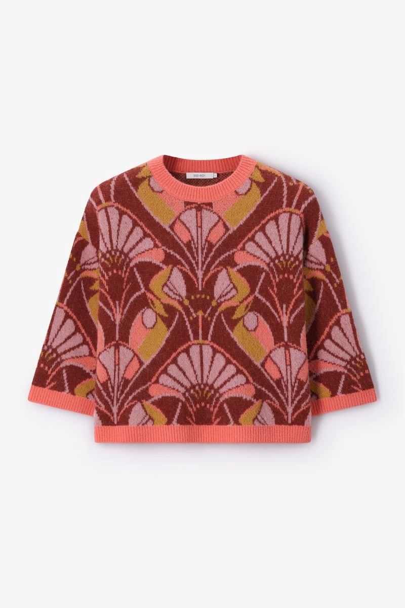 Sissy-Boy - Donkeroranje trui met print