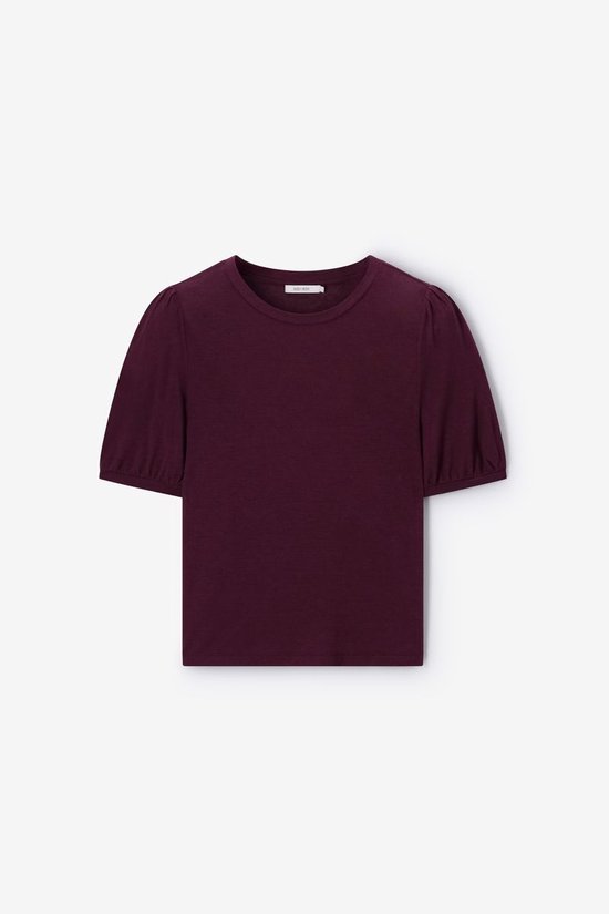 Donkerrood Wol T-shirt