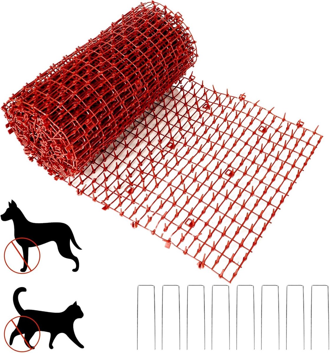 Cat Thorn Grid 400 x 30 cm met 8 Spikes - Dierwerende Hechting voor Katten, Honden en Vogels, Geschikt voor Binnen en Buiten