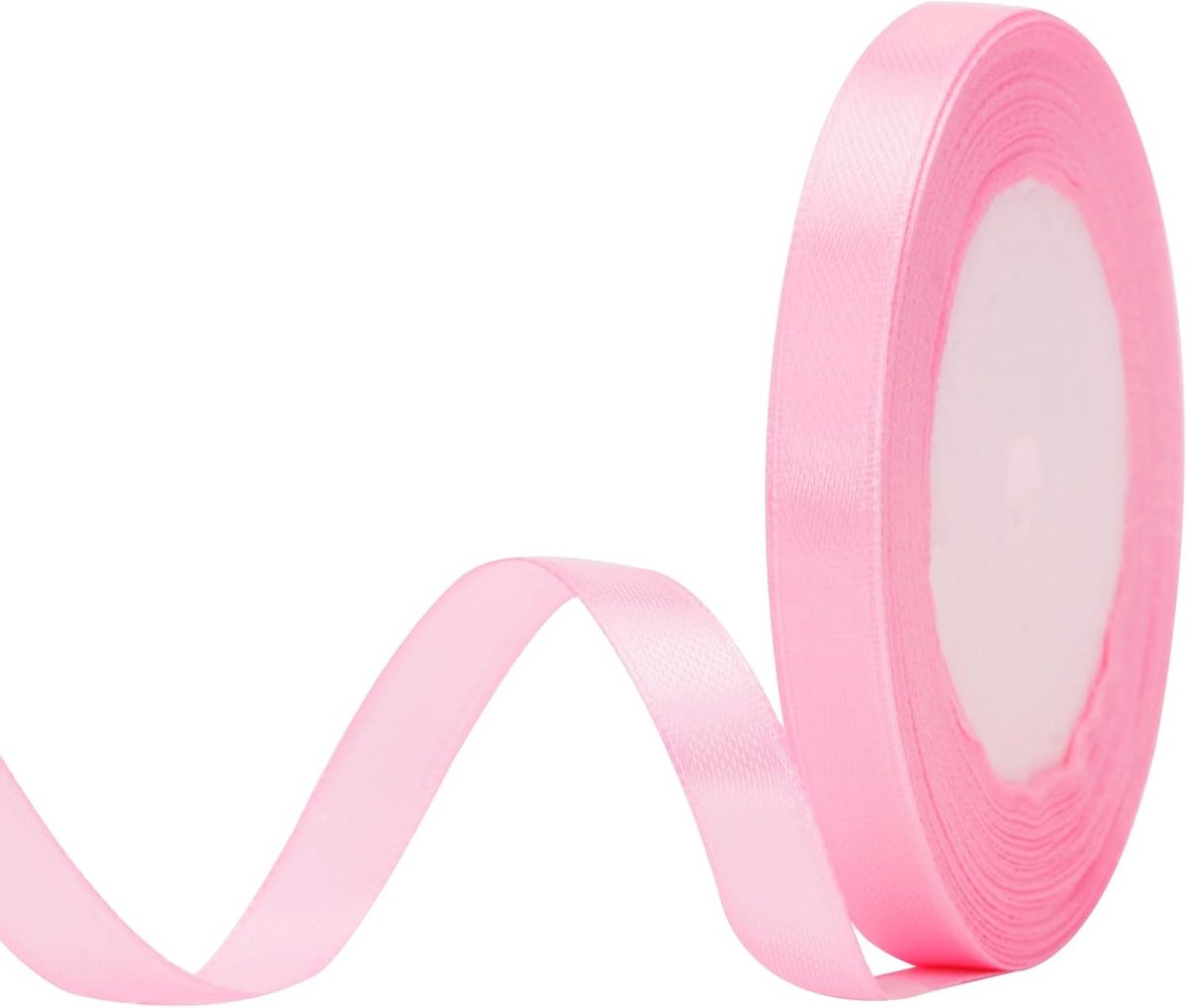 Satin Roze Lint 10mm voor Decoratie, Bruiloften, Kerst en Cadeaus - 22m Cadeaulint voor Feestelijke Gelegenheden