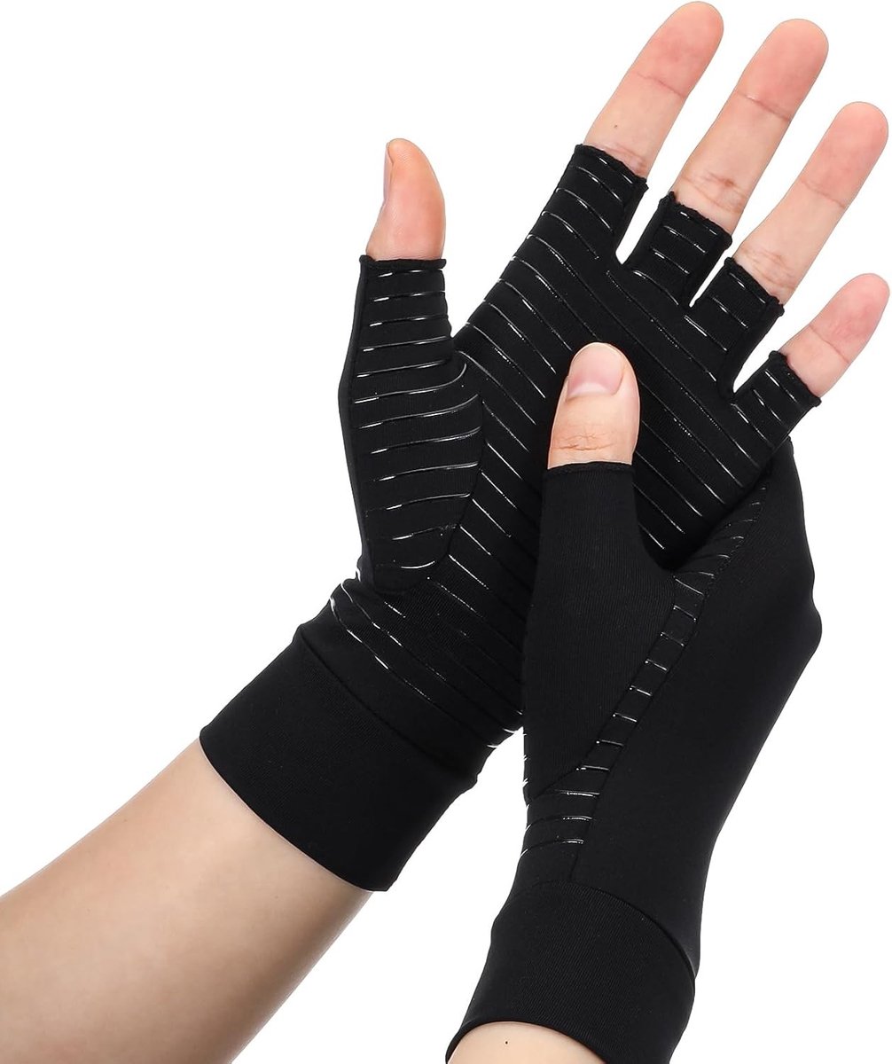 Vingerloze ademende handschoenen voor artritis, carpaaltunnel syndroom en pijnverlichting bij gewrichtsproblemen