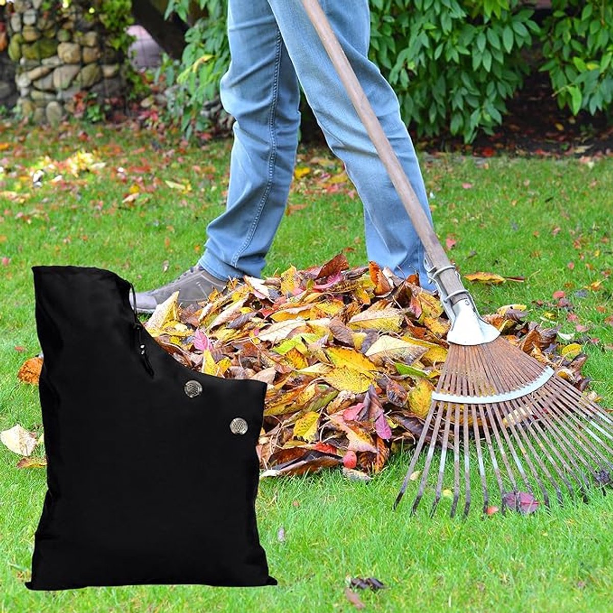 Bladblazer Stofzuigerzak - Universele stofzak voor bladblazers - Stofzak voor bladblazers - Opvangzak Tuin - Gazon Onderhoud - Bladeren Verzamelen - geschikt voor thuis, op school en in het park - zwart - 2 stuks