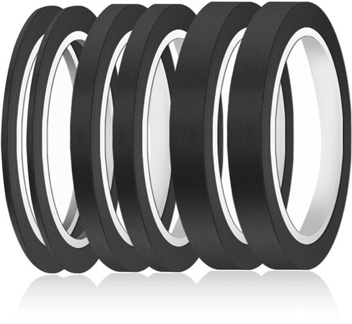 Maskingtape 6 Rollen - 3/6/12.6mm Breed - Premium Papier - Kleurige Tape - Voor Auto/DIY - 120 Meter Totaal - Afplaktape