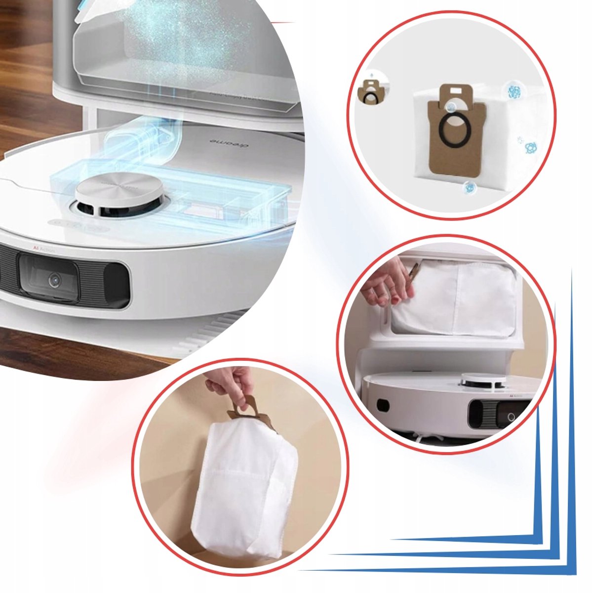 AreoSe - Stofzuigerzakken voor Dreame L10S Ultra L10 L20, Xiaomi Vacuum X10 X10+ X20+ - 8 stuks