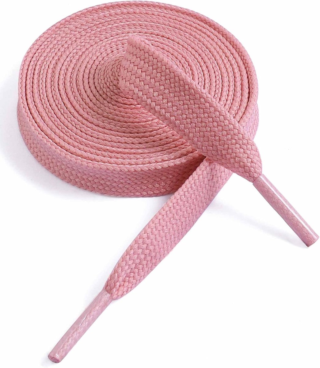 Veters - Schoenveters - 120 cm - Platte veters - Shoelaces - 1 paar - Mode accessoire - Sneakers veters - Vervangende veters - Lichtroze - Jonyx