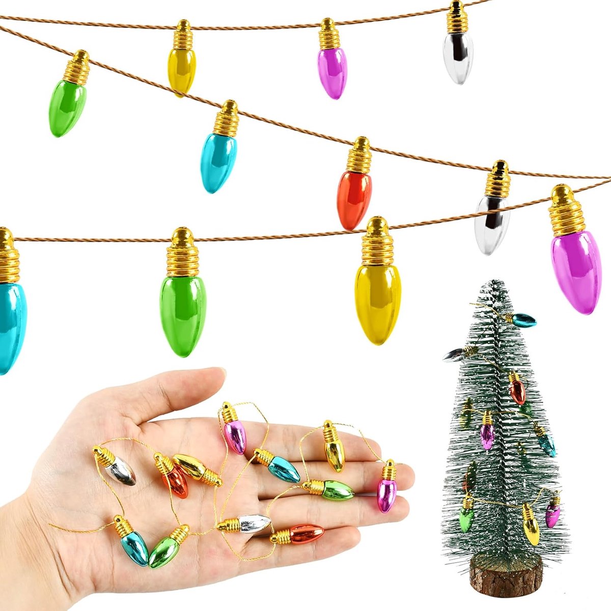 Lichtketting Miniatuur 45 cm Mini Lichtketting Poppenhuis Accessoires Wichtel Poppenhuis Accessoires (B)