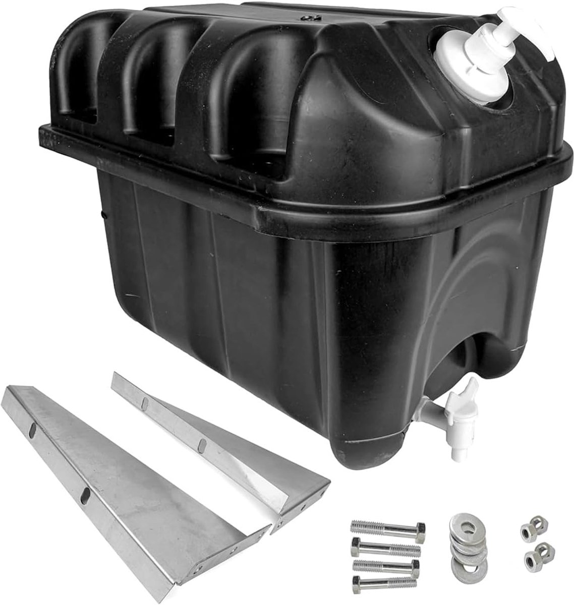 Waterjerrycan met kraan, watertank vrachtwagen, 18 liter inhoud, zeepdispenser, uitloopkraan, houder en schroeven, afmetingen (l x b x h): 360 x 190 x 280