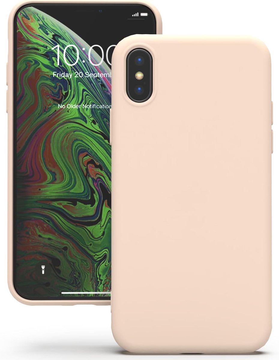 Case voor iPhone XS Hoesje, Zachte Siliconen Hoes met Precieze Camera Uitsparingen, Ultradun Ontwerp, 360° Bescherming met Verhoogde Randen - Blauw