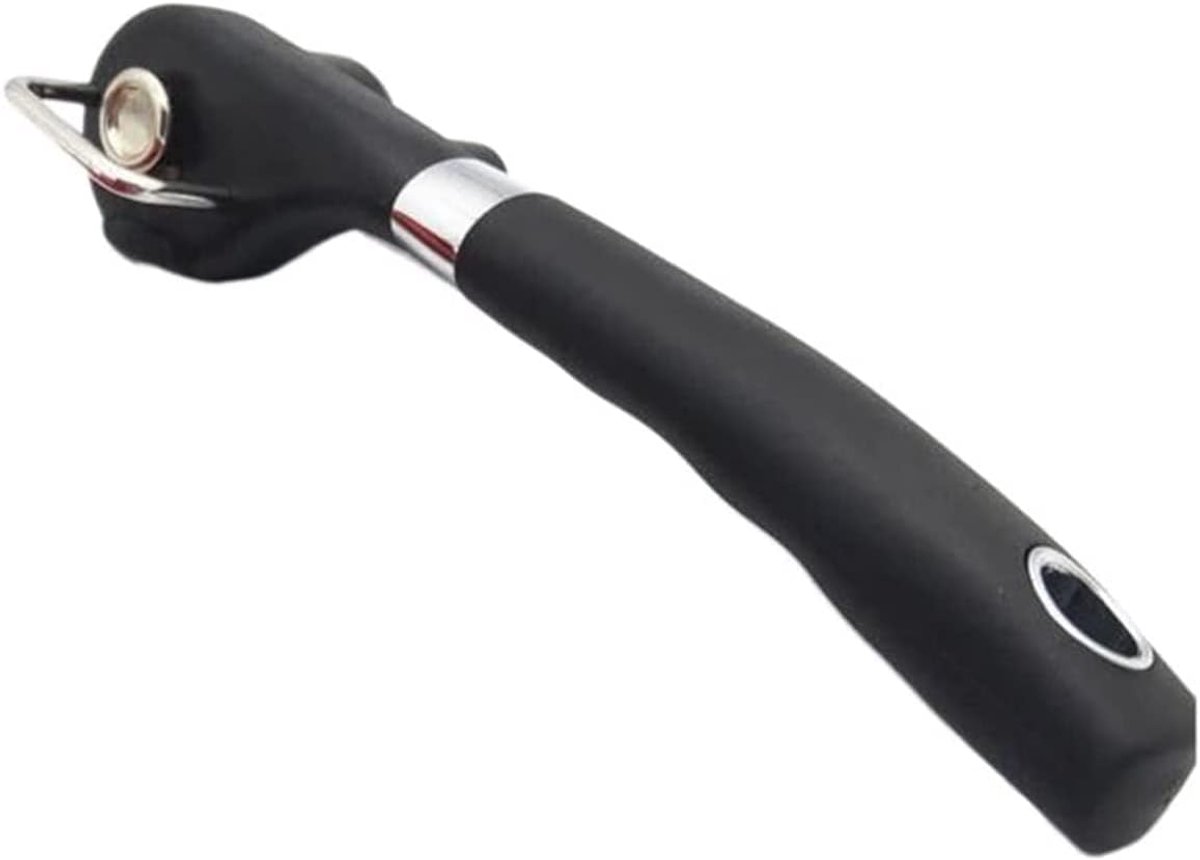 Blikopener Handmatige blikopener RVS blikblikopener Veiligheid Handbediende keukengereedschap Side Cut Easy Grip blikopener (Color : K1 Black) (K4 Black)