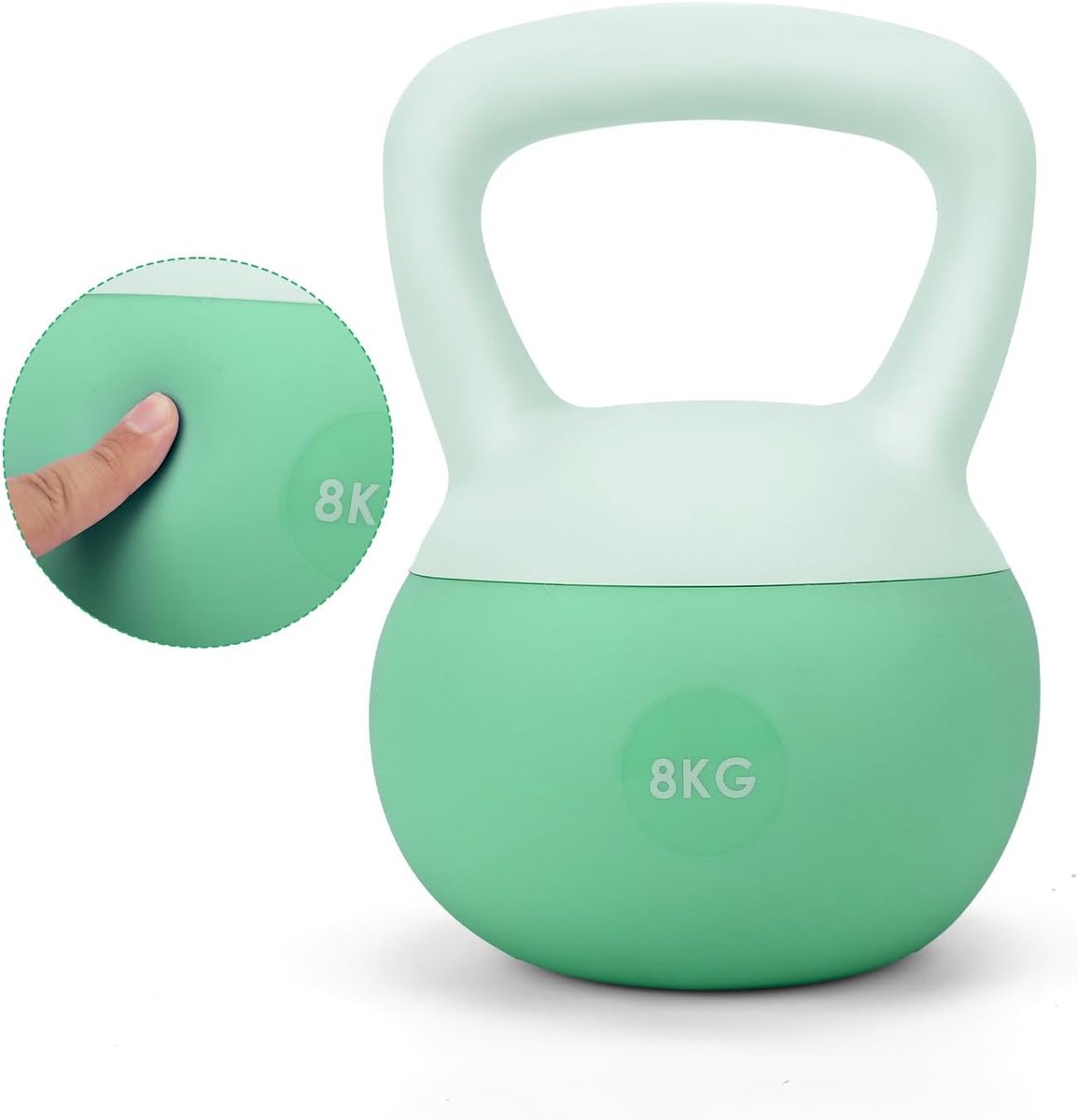 Kettlebell – 4 kg / 6 kg / 8 kg Gewicht, Veilig & Duurzaam Trainingsgewicht voor Krachttraining, Fitness en Thuisgebruik