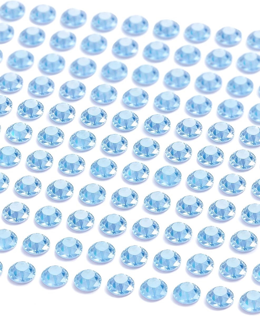 glitterstenen, zelfklevend, 147 stuks, 10 mm | Sierstenen, zelfklevende glitterstenen om op te plakken, plakstenen, knutselen, zelfklevende stickers, gezicht