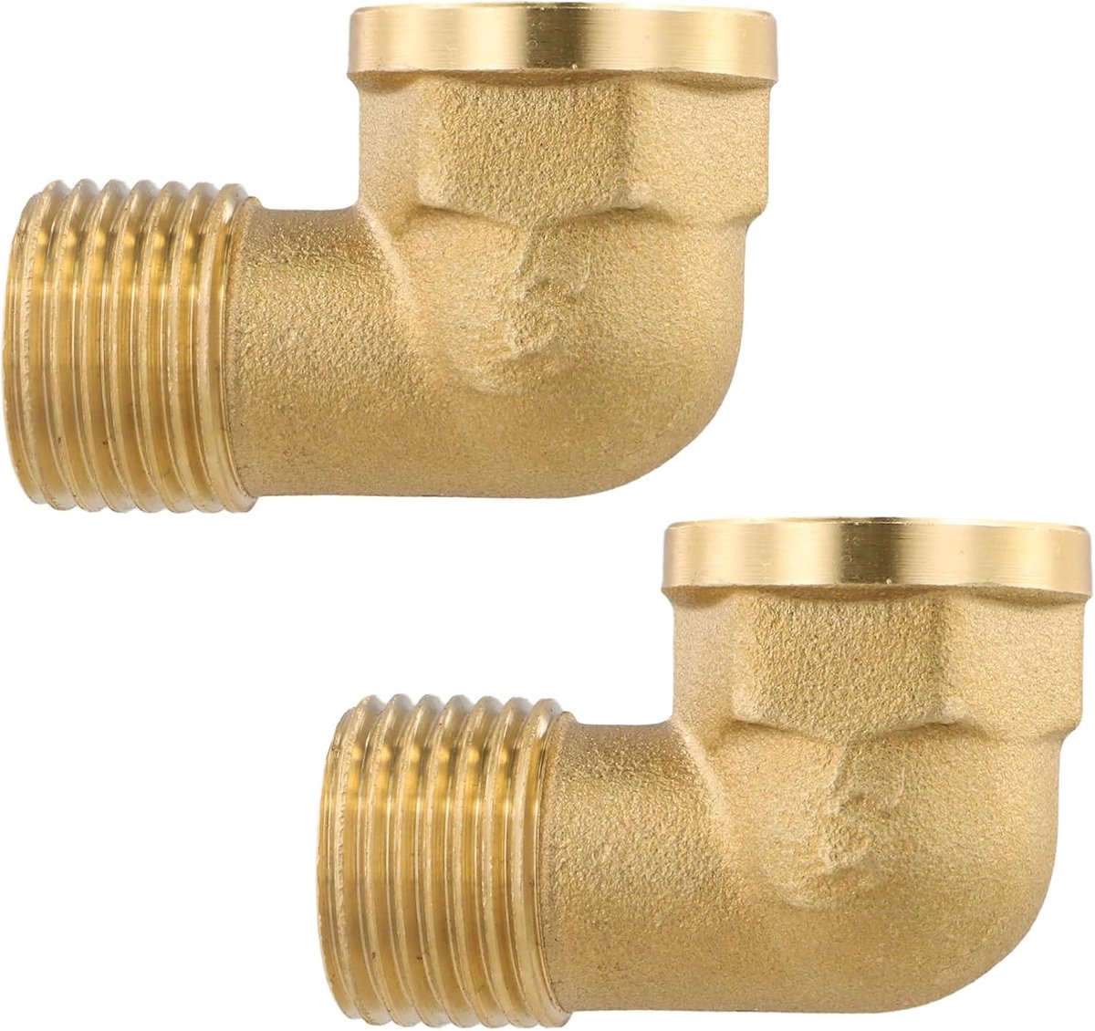 2 stuks messing elleboog, 90 ° messing elleboog vrouwelijke X mannelijke draad, elleboog messing verbindingen, messing elleboog voor waterpijp (vrouwelijk ø 20 mm x mannelijk ø 20 mm)