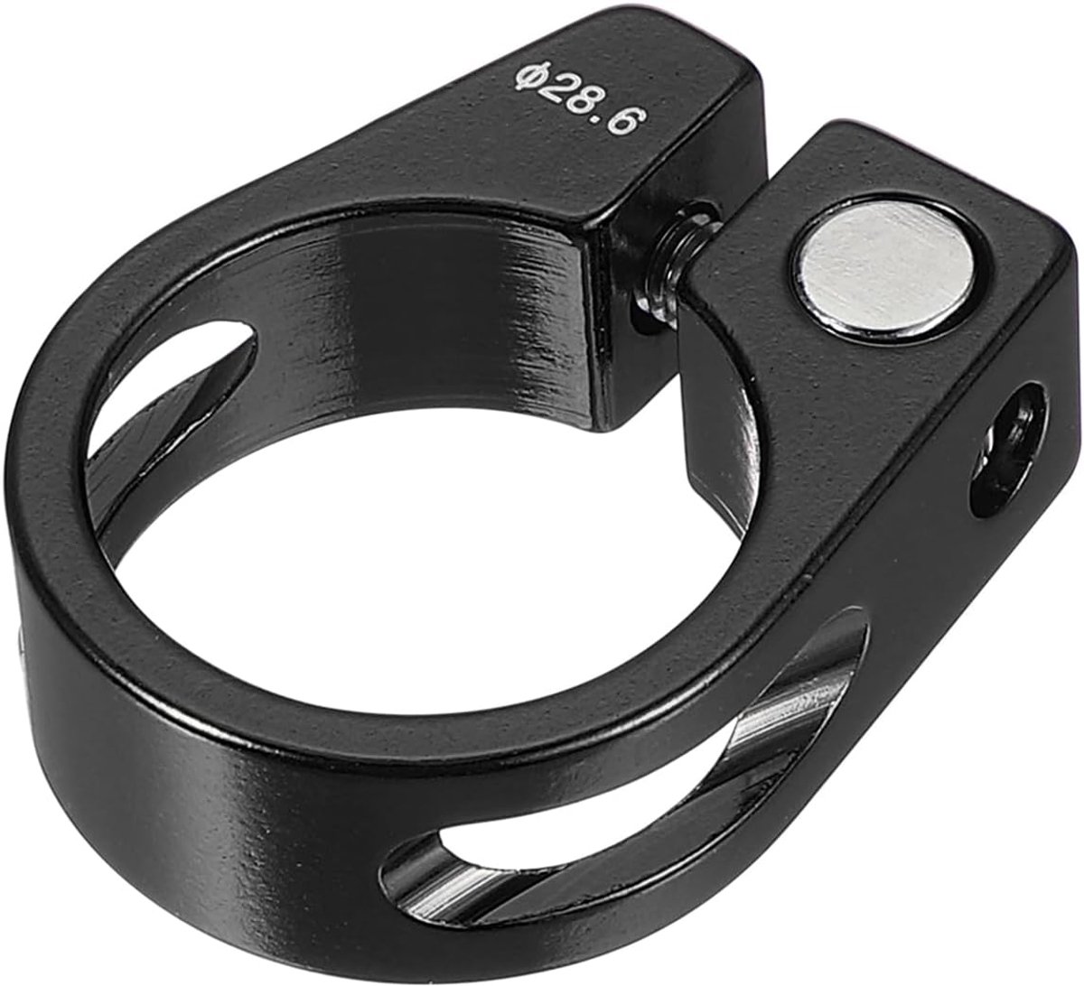 28,6mm Snel los te koppelen zadelpenklem, aluminiumlegering buisklemmen voor mountainbike, racefiets, baanfiets en vouwfiets - Zwart