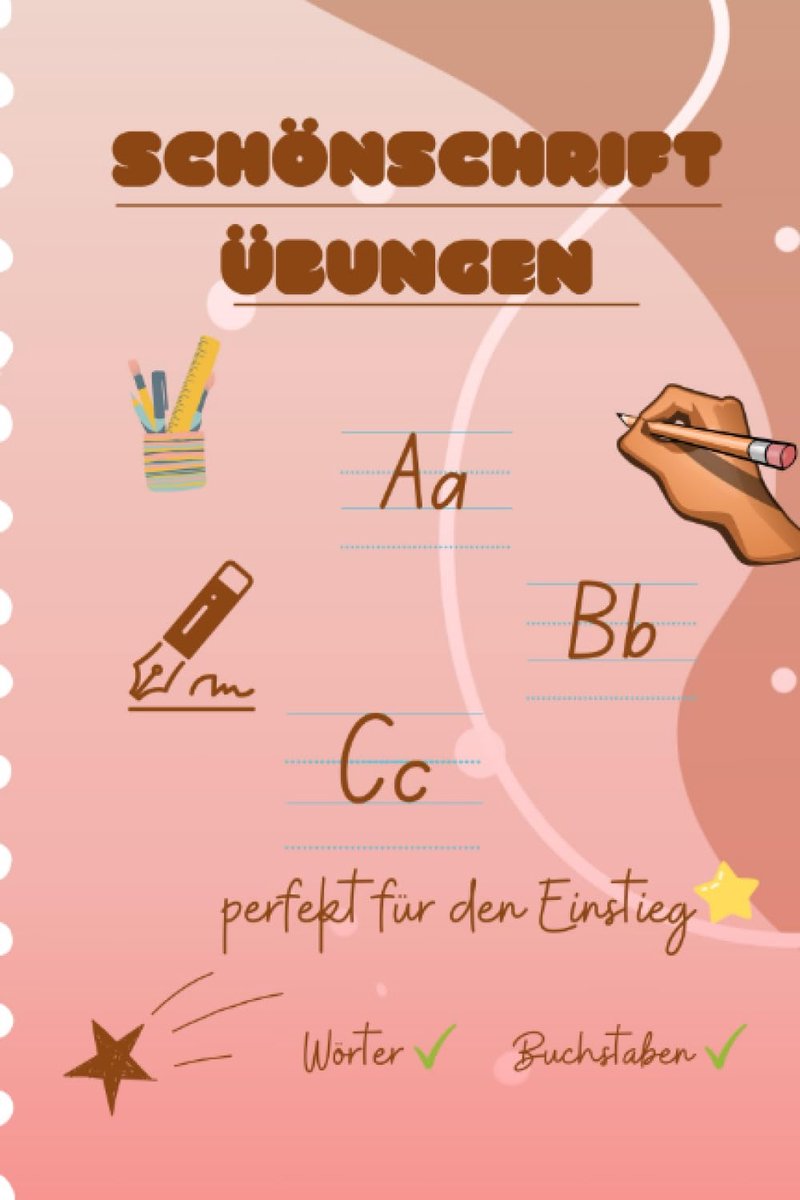 üben für Kinder- Für Schüler der Grundschule. Perfekt um die Entwicklung der Handschrift zu fördern.