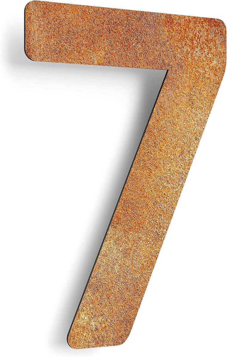 huisnummer 7 - weerbestendig - met montagemateriaal - straatnummer - N.07.R
