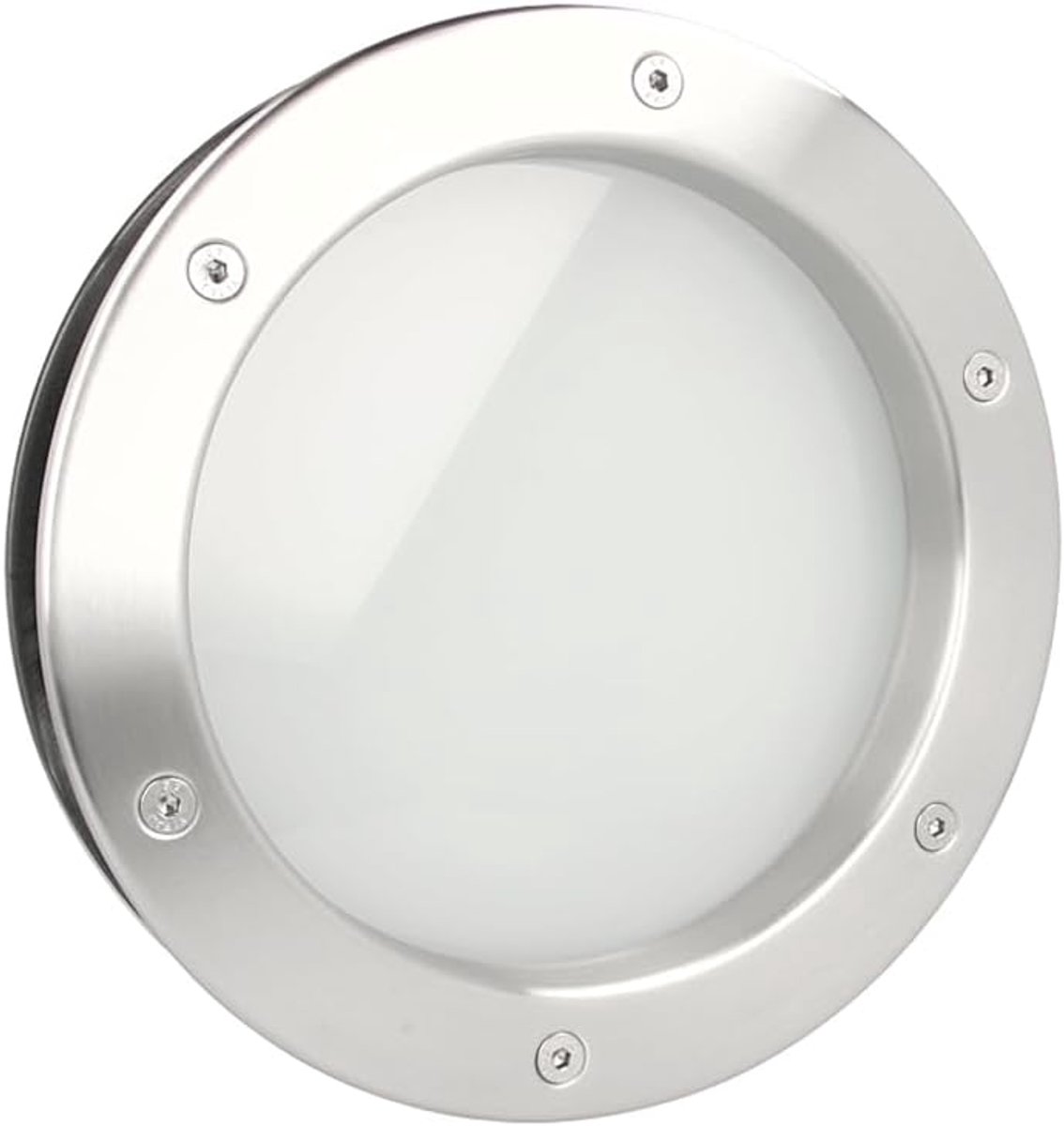 Patrijspoort B4000 voor Deur, van Roestvrij Staal, 400 mm, Mat Glas | met VSG Veiligheidsglas, Geschikt voor 40 mm Dikke Deuren, Schroeven Zichtbaar aan Beide Zijden