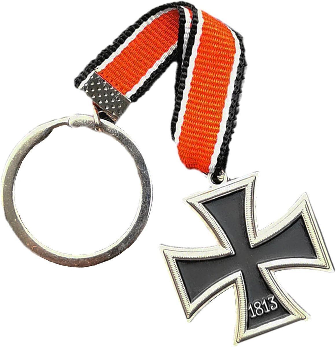 sleutelhanger, metalen badge rol sleutelhanger met symbolen, voor sleutels, zaklamp, outdoor, camping, wandelen, rugzak, mannen en vrouwen (met tekenmarkering)