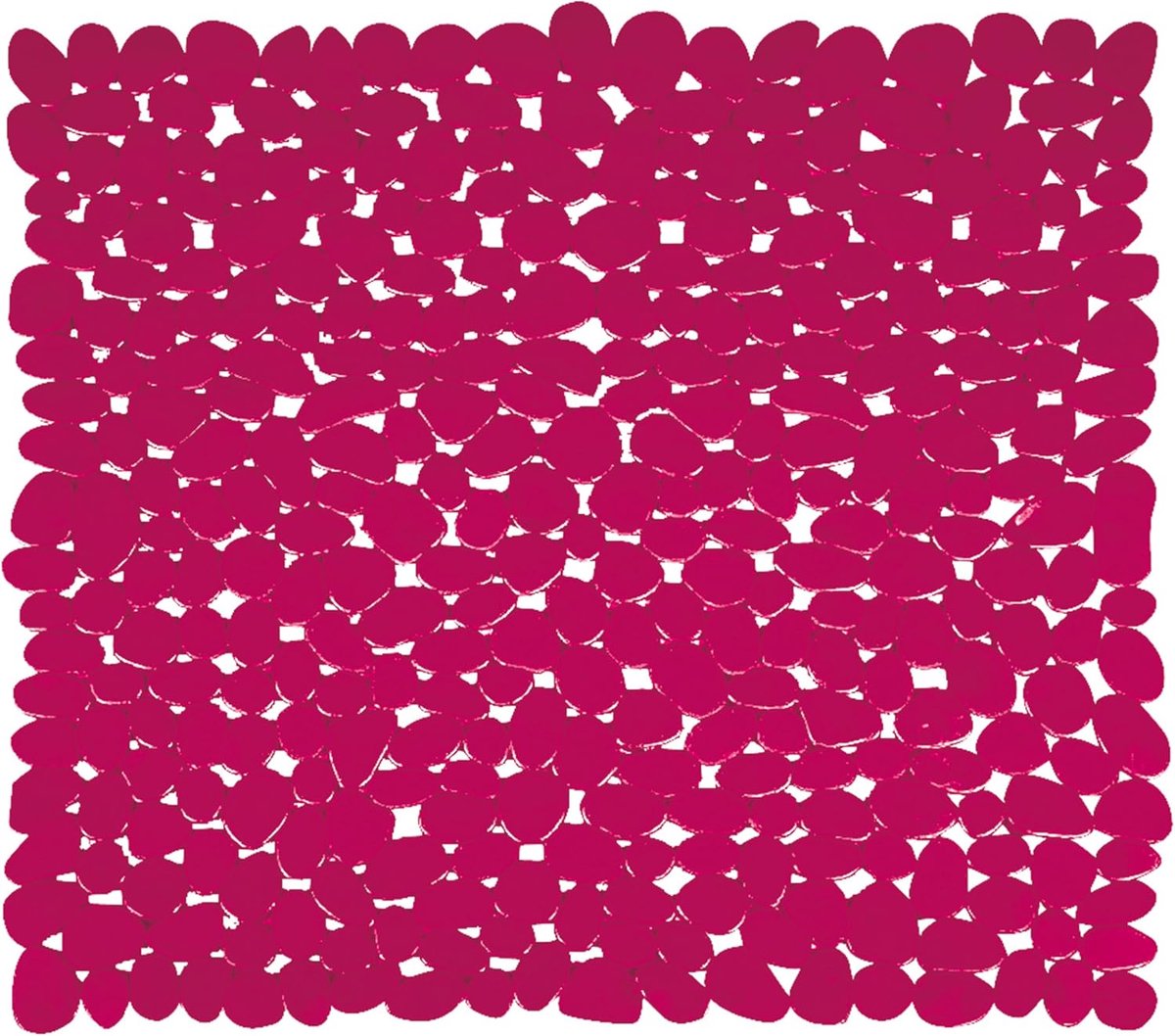 140887 douchemat badmat douchemat antibacterieel antislip met zuignappen - fuchsia/roze - ca. 53 x 53 cm