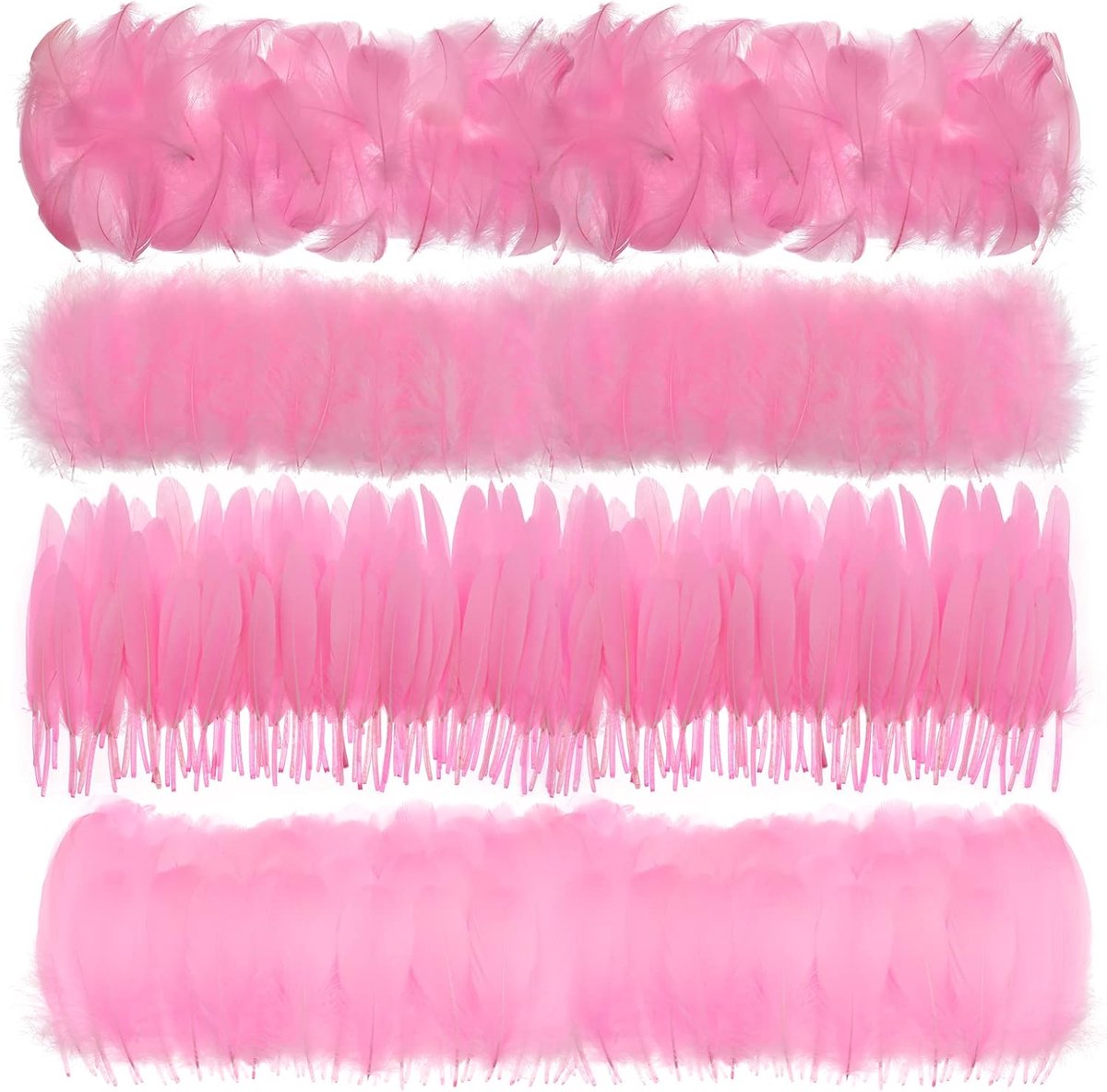 Veren, 400 Stuks Veren Bulk voor DIY Dromenvangers Halloween Kostuum Decor (Roze)