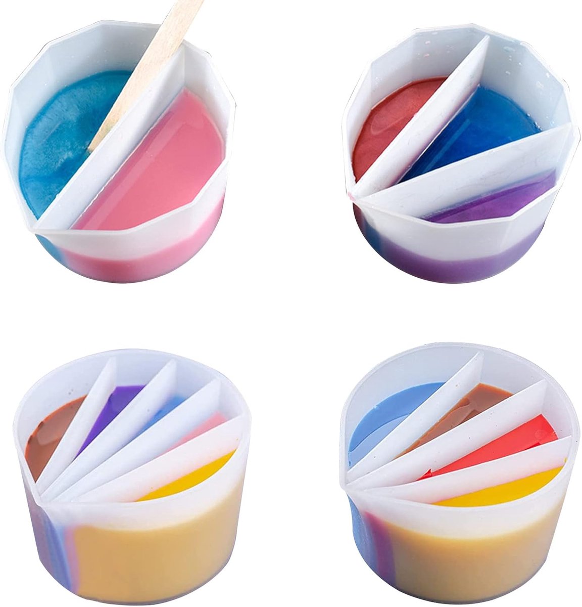 Verfgietbeker, 2/3/4/5 Pour Split Cup, Siliconen Verf Gieten Beker, Verf Gieten Fluid, voor Acrylverf Harsgieten DIY Maken