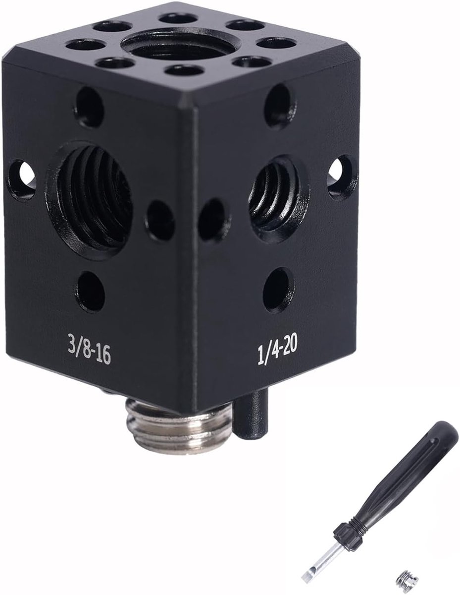 Camera Accessoire Mount Uitbreiding voor ARRI Locatiegat, 5-in-1 DSLR Kooi Converter Adapter voor Kogelhoofd Magic Arm, Wrijvingsarm, Cold Shoe Adapter, 15mm Rod Klem - 565