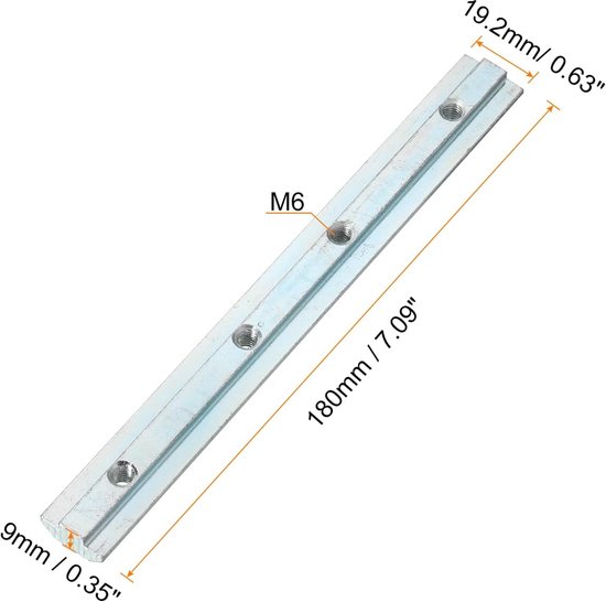 Rechte lijn aansluiting 6 stuks 7,1 inch binnenkoppeling houders met M6 schroeven voor 4040 serie aluminium extrusie T-profiel sleuf 8 mm (zilver) — afbeelding 5