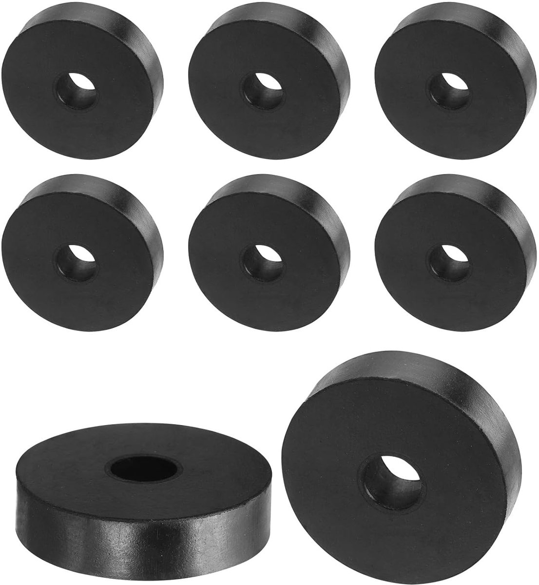 Afstandhouders van rubber, 8 stuks, rubberen sluitringen, anti-vibratie, dikke demper, kussens, reparatie, 40 mm buitendiameter, 10 mm binnendiameter, 10 mm hoogte