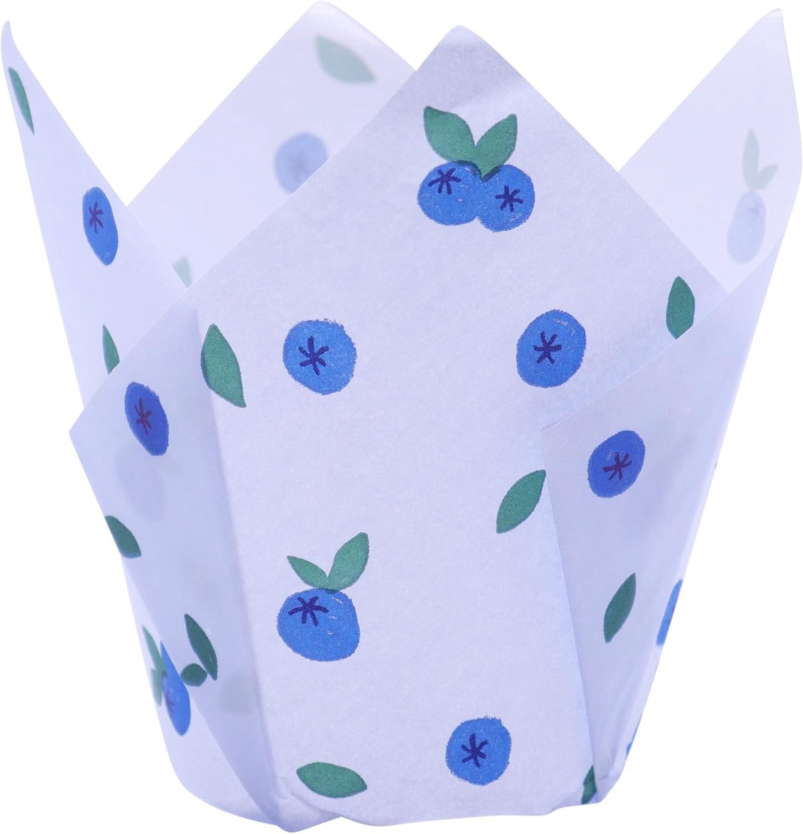 24 PME tulpvormige muffinhoesjes, bosbes, paars
