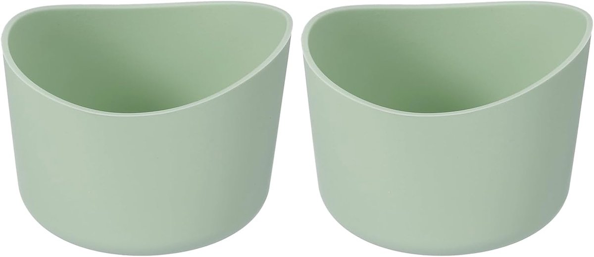 2 stuks 7 cm siliconen beschermhoes voor waterfles van 30 - 60 gram, antislip siliconen afdekking aan de onderkant van de fles, accessoires voor onregelmatige kopjes, lichtgroen