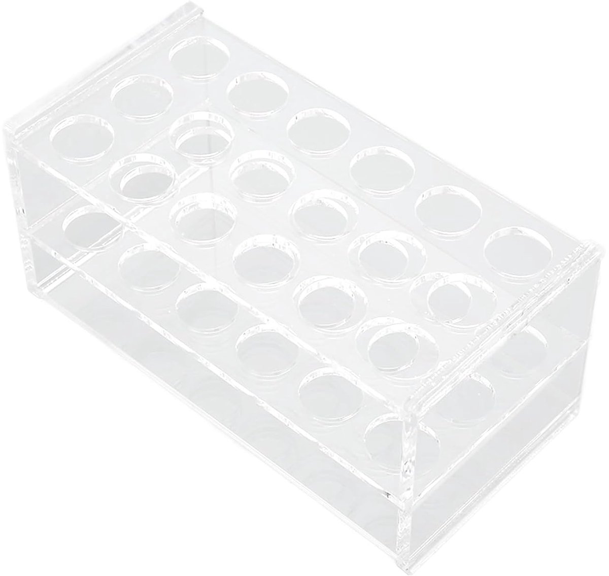 Reageerbuisrek voor 17mm Buizen 18 Gaten Transparant Centrifugebuisrek voor 10ml 15ml Buis