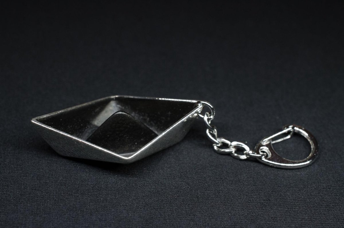 Papierschip zeilschip sleutelhanger boot schip 3D zwart - handgemaakt modesieraad I hanger sleutelring sleutelhanger sleutelhanger sleutelhanger, zwart, 60mm