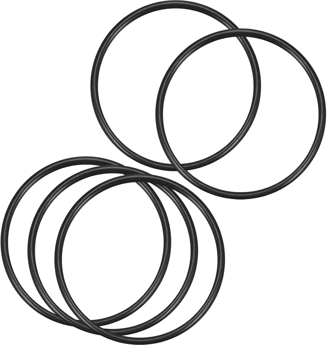 60 mm x 53 mm x 3,5 mm nitril rubberen afdichtingen x 5 stuks ronde afdichting voor waterkraan loodgieterswerk reparatie afdichting verbinding [zwart]