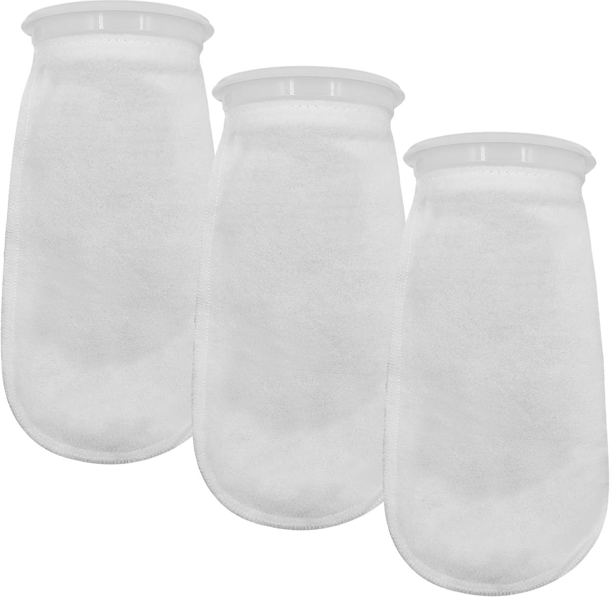 3 stuks 10 inch ring mariene filtersokken 200 micron, aquarium vilten sokken, zwembadfilterzakken voor zoetwater zoutwater aquaria aquarium, opvangfiltersokken, 10 cm ring bij 25,5 cm lang