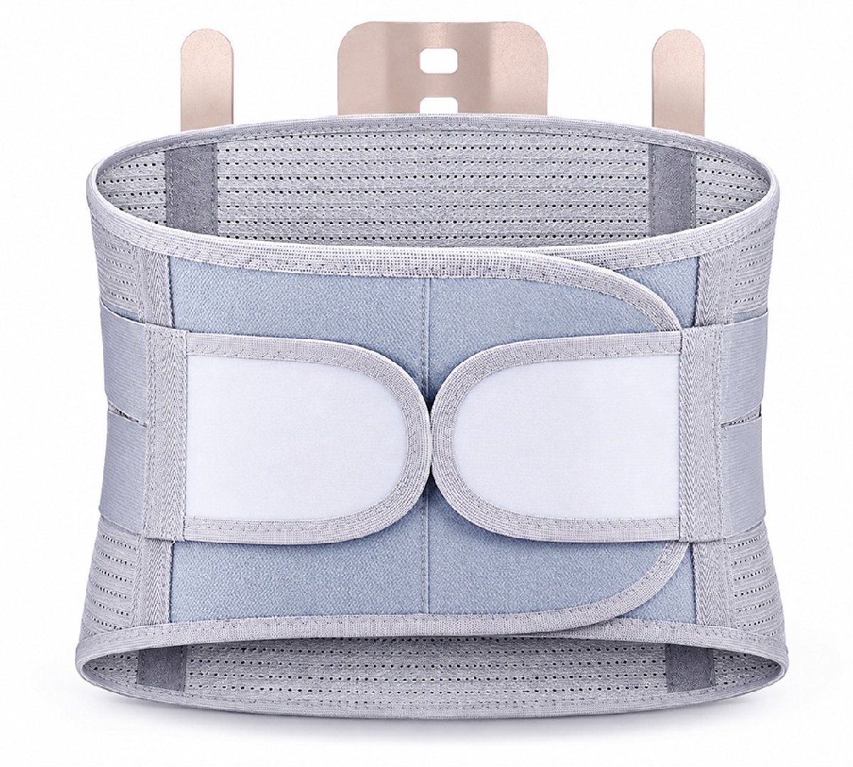 Rugbrace Maat L – Lendensteun Rugband – Verstelbare Rugondersteuning – Dubbele Compressie – Ademend – Voor Lage Rug – Grijs