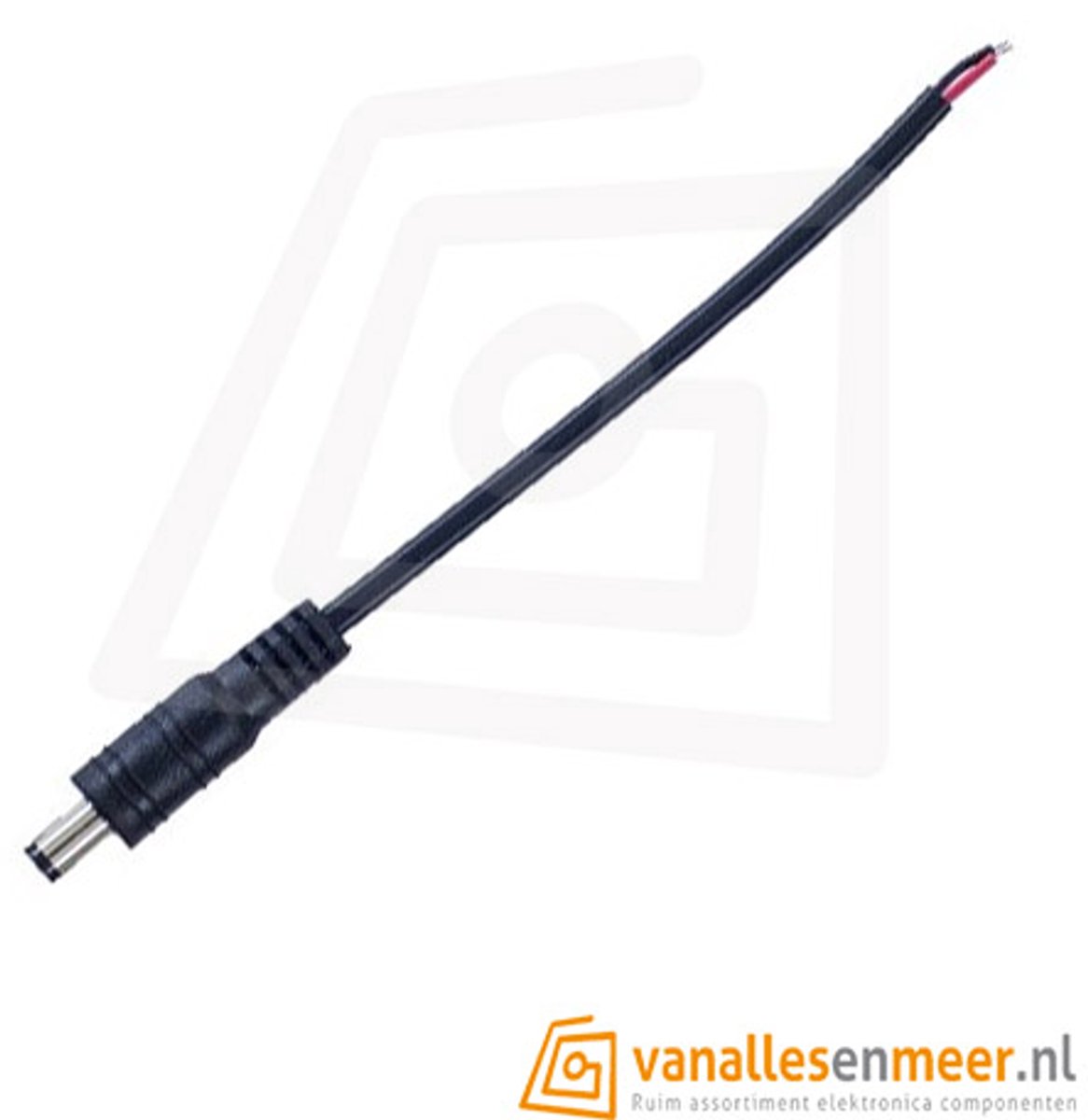 Jack plug male 5.5mm 5.5x2.1 met kabel