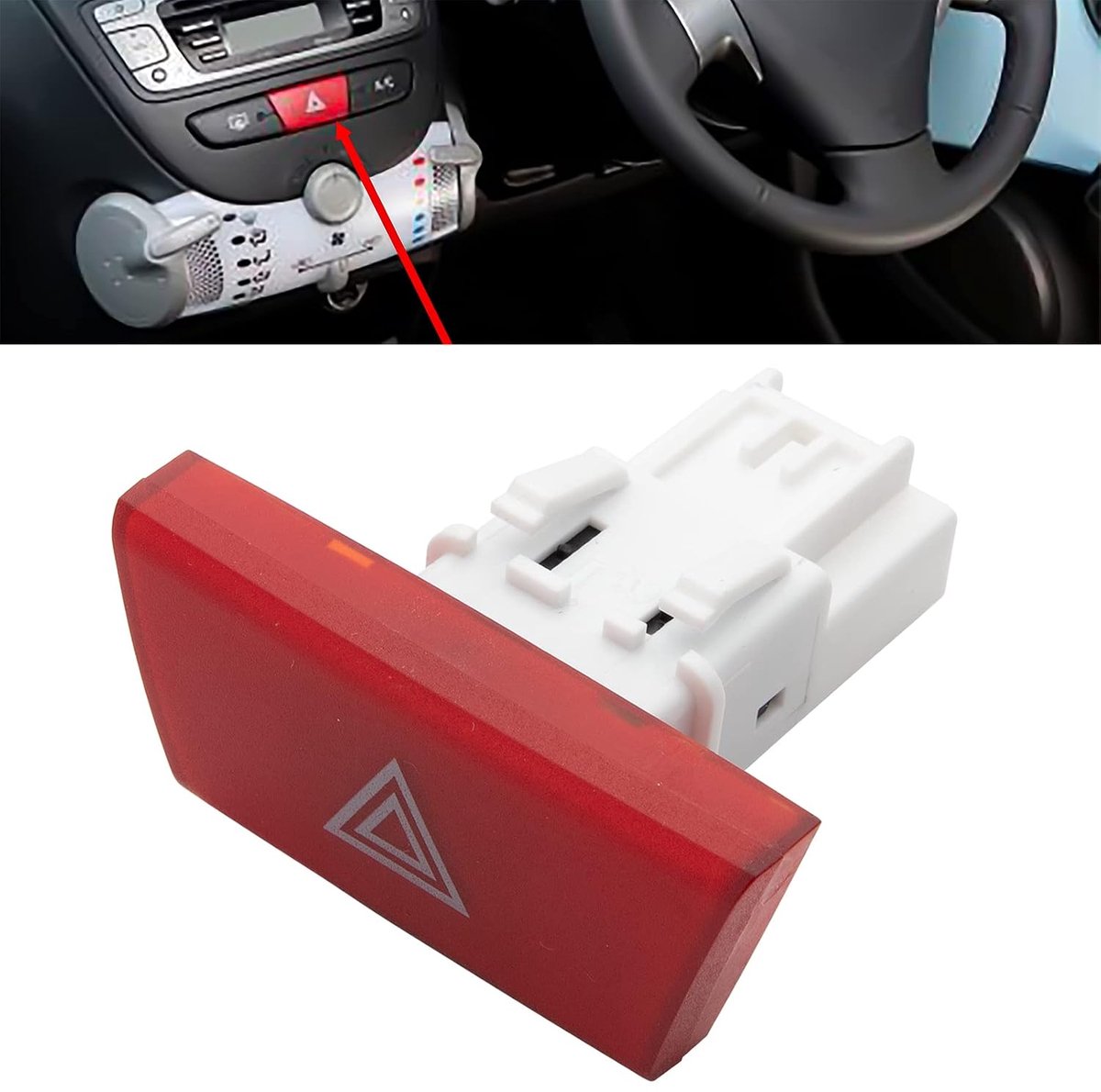 6490NG waarschuwingsknipperschakelaar waarschuwingaanwijzer knop voor C1 107 Aygo | 6490.NG 6554.KW, 6554KW