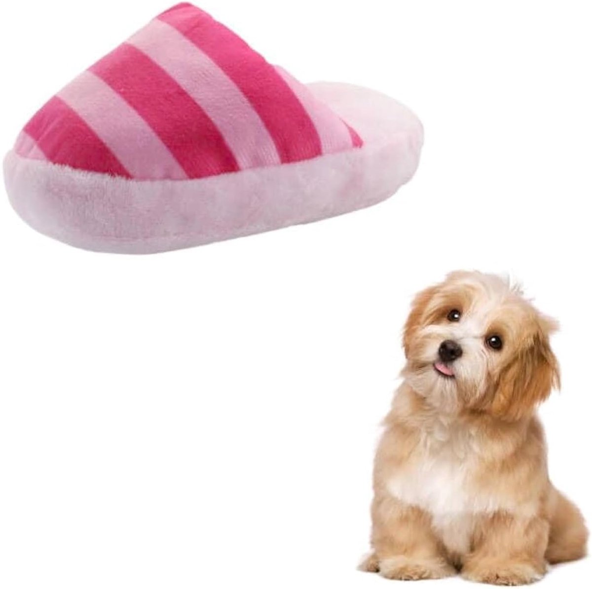 Pluche hondenspeelgoed, schattige pluche pantoffels, speelgoed, interactief hondenspeelgoed voor middelgrote honden en puppy's, knuffeldier, kauwspeelgoed voor het verminderen van verveling